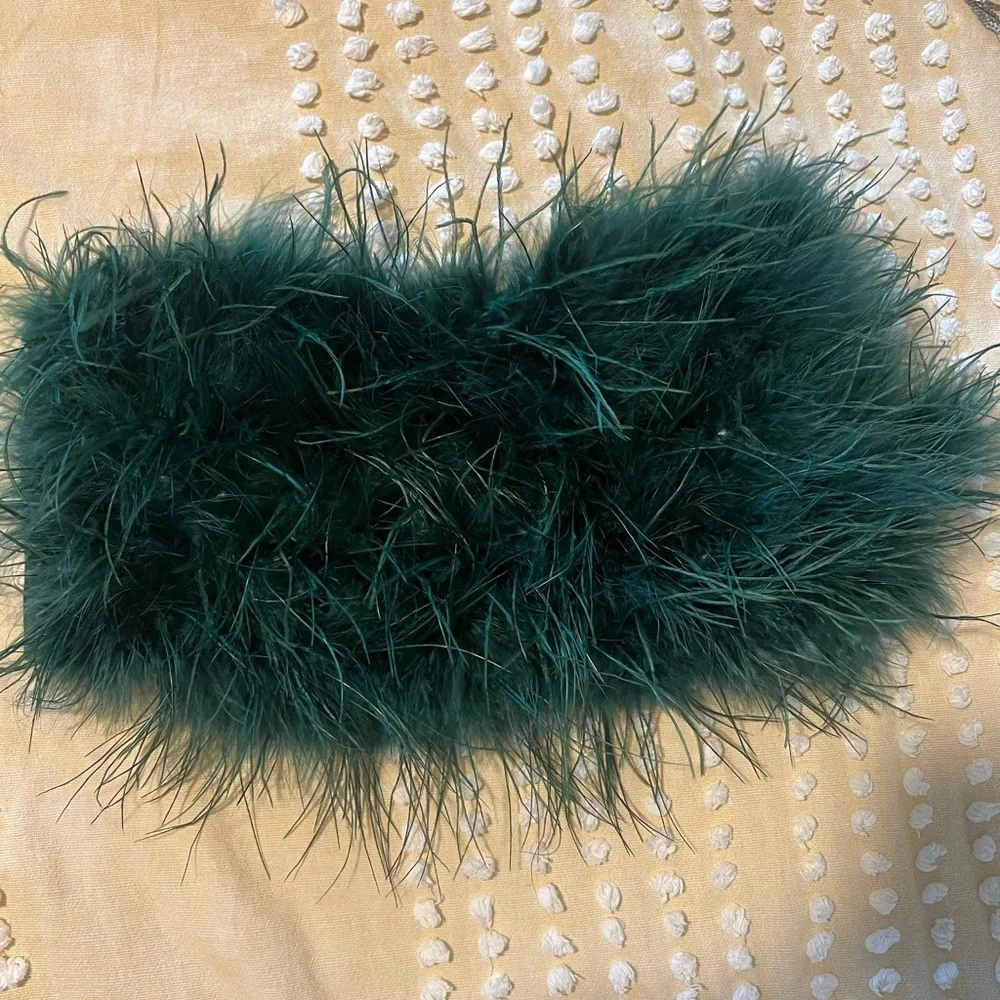 12th Tribe Green Embellished Sleeveless Crop Top - Picture 2 of 3